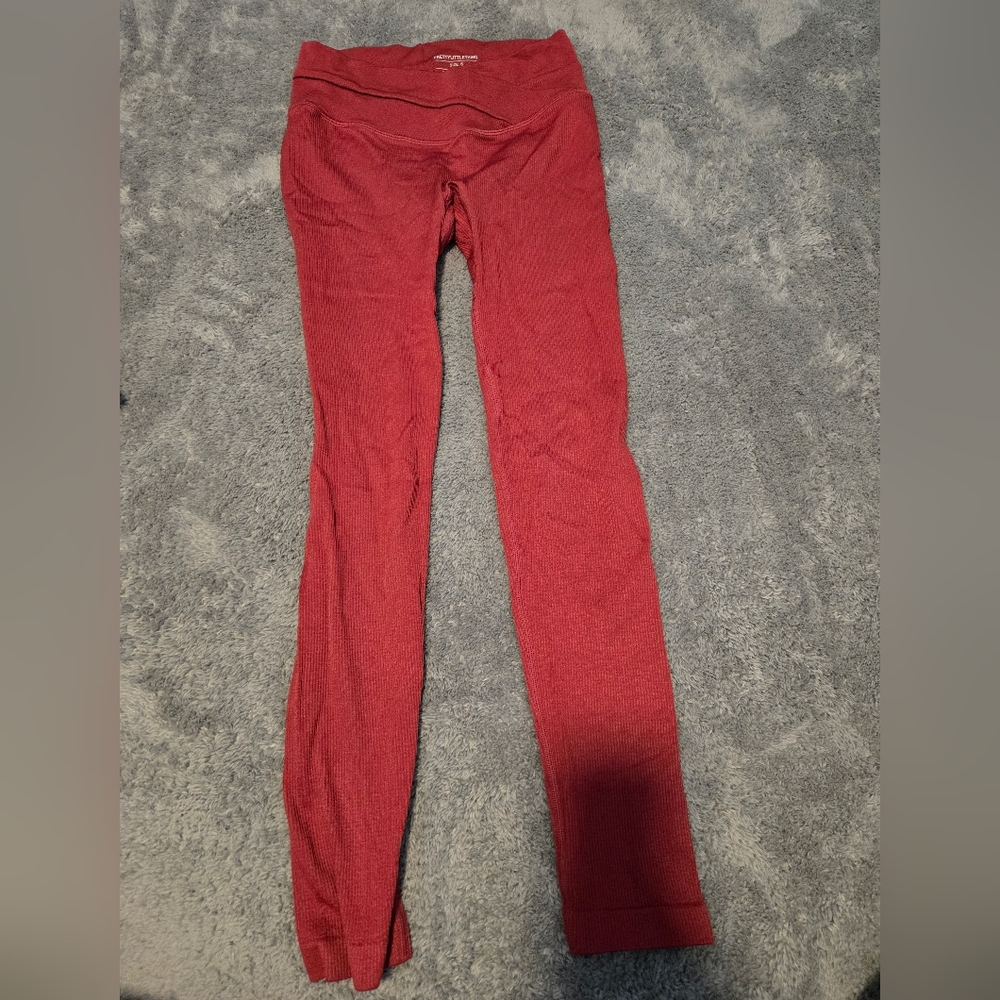 PrettyLittleThing Burgundy Textured Trousers